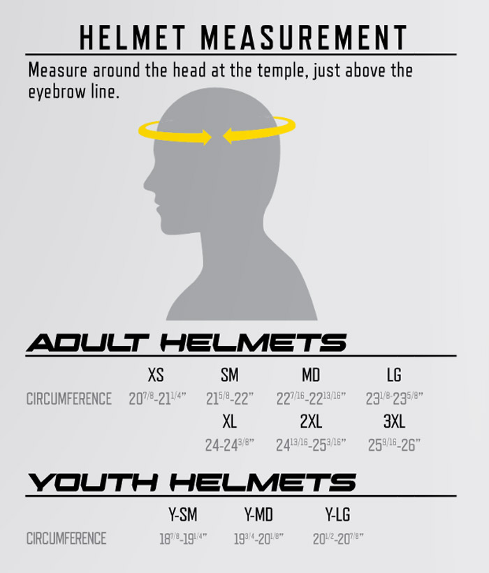 Scorpion Helmet Size Chart vlr.eng.br
